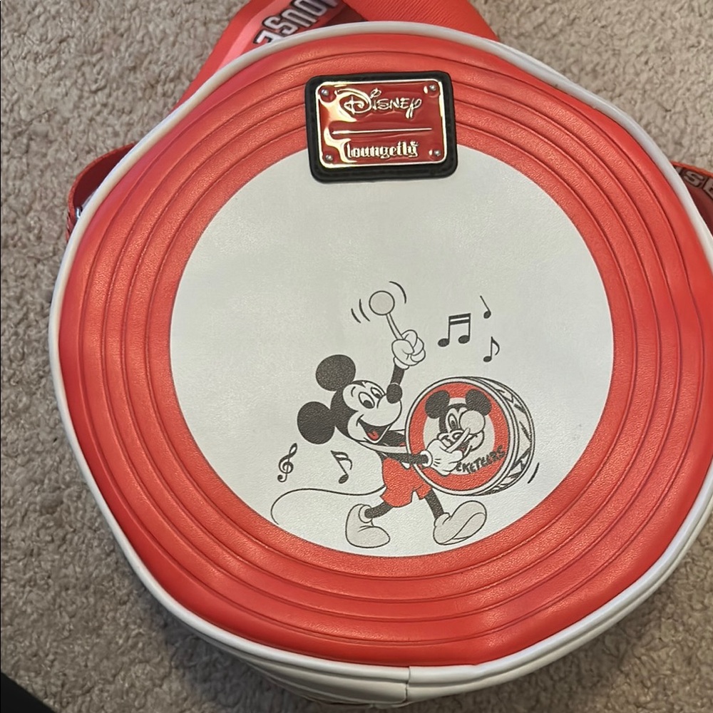 Disney Loungefly Mickey Mouse Red and White Crossbody Bag